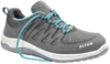 Preview: The shoe is gray with light blue shoelaces. It has a sporty design with breathable upper material and a sturdy, white sole. The logo "ELTEN" is visible.