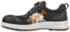 Preview: The shoe is black with orange accents. It has a sporty shape, a padded collar, and a non-slip sole. On the side it says "Sievi".