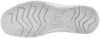 Preview: The image shows the underside of a shoe with a white, textured sole. The sole features a wave pattern and diamond-shaped indentations for improved grip.