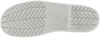 Preview: The image shows the underside of a white shoe sole with a non-slip tread. It features a distinctive wave pattern and embossed lettering for identification.