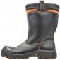 Preview: The image shows a black boot with orange accents. It has a tall, sturdy shape, a grippy sole, and is suitable for adverse conditions.