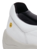 Preview: The image shows a white shoe with a gray lining. On the side, there is a yellow emblem with the inscription "ESD," indicating its anti-static property.