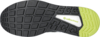 Preview: The image shows the sole of a sporty shoe. It features a black, non-slip tread with a yellow accent. The surface is designed with deep, rectangular patterns that provide grip.