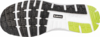 Preview: The image shows the sole of a sports shoe. The sole is mostly black with white and green areas. It features a textured tread for better grip and cushioning.