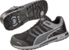 Preview: The image shows a pair of athletic shoes in black and gray. They have a non-slip sole with a coarse tread and are designed on the upper with mesh and leather parts.