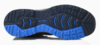 Preview: The image shows the sole of a shoe. The sole is predominantly black with blue rubber elements that provide a textured and non-slip surface.