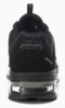 Preview: The image shows the back of a black athletic shoe. The shoe features a padded heel and a modular design with a transparent, flexible sole.