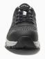 Preview: The image shows a black sports or work shoe. The shoe features lacing, a padded tongue, and a non-slip sole. The surface is made of leather and breathable material.