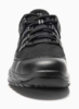 Preview: The image shows a black sports or work shoe. It has a sturdy sole, a padded upper, and is complete with laces. The shoe is slightly rounded at the front.