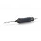 Preview: The image shows a soldering iron with an ergonomic, rubberized grip. The tip is metallic and tapered, ideal for soldering. The iron has a narrow, flexible cord.