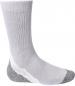 Preview: The image shows a gray, mid-height sports sock. It has a white upper part and a gray, padded sole for added comfort. The structure is lightweight and breathable.