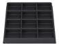 Preview: The image shows a black baking tray with 15 rectangular compartments. It has a flat rim and the compartments are evenly arranged, ideal for muffins or snacks.