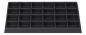 Preview: The image shows a black plastic mold with 24 rectangular indentations, arranged in multiple rows and columns. This mold could be used for baking or storage.