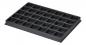 Preview: The image shows a black plastic mold with 36 small square compartments. The compartments are evenly arranged and are likely used for storing or shaping materials.