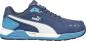 Preview: The shoe is a sporty sneaker in dark blue with light blue accents. The sole is lightweight and offers good grip. On the side, the Puma logo is visible.