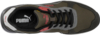 Preview: The image shows a sports shoe in various shades of green. The shoes have black laces and are decorated with gray and red accents. The Puma logo is visible.