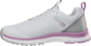 Preview: The shoe is a running shoe in white with purple accents. It features a breathable upper, flat laces, and a comfortable, cushioned sole for optimal wearing comfort.