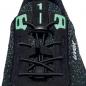 Preview: The image shows the lacing of a sports shoe in black with green accents. The shoelaces are tightly braided, and the numbers 1 and 0 are visible on the shoe.