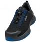 Preview: The shoe is sporty and modern, primarily in black with blue accents. It features a breathable upper and a flexible, non-slip sole, ideal for active movements.