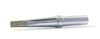 Preview: The image shows a narrow, metallic tool attachment with a flat tip. It has a conical shape and a round handle that is indented in the middle. The surface is shiny and silver.