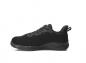 Preview: The image displays a black athletic shoe with a continuous, non-slip sole. It features a simple design with a flat shape and a padded heel for comfort.