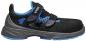 Preview: The shoe is black with blue accents. It has two Velcro straps and a breathable surface. The sole is stable and slightly profiled, ideal for everyday use or sports.