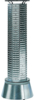 Preview: The image shows a tall, cylindrical grater made of stainless steel. It has several vertical slots on the sides and a stable, wide base. Two handles are attached at the top.