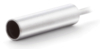 Preview: The image shows a long, silver cylinder with an open area on one side. The cylinder is smooth and has a narrow, white connector.