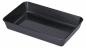 Preview: The image displays a rectangular, flat, oven-safe dish in black. It has straight edges and a smooth, deep base, perfect for baking or roasting.