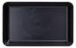 Preview: The image shows a rectangular, flat tray in matte black color. The edges are slightly raised, and the surface is smooth and glossy. It has no visible decorations.