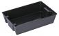 Preview: The image shows a rectangular, flat dish in matte black. It has rounded corners and small grip openings on the sides. The bottom is smooth and plain.