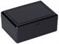 Preview: The image shows a rectangular, black box with a smooth lid. It has rounded corners and a plain, shiny surface. The box appears compact and sturdy.