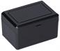 Preview: A rectangular box made of black plastic with a smooth lid. It has rounded edges and a simple, elegant shape. There is a narrow slot on the front.