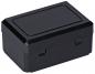 Preview: The image shows a rectangular, black storage box with a flat lid. The box has two lockable flaps on the sides and a smooth surface. It is compact and practical.