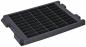 Preview: The image shows a black plastic plate with many small compartments arranged evenly in a rectangular pattern. It is flat and has a smooth surface.