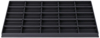 Preview: The image shows a rectangular, black tray with 32 compartments arranged in an 8x4 grid. Each compartment is slim and uniform, ideal for storing small items.