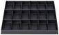 Preview: The image shows a black, flat plastic mold with 20 uniform, rectangular indentations, arranged in a grid of 4 rows and 5 columns.