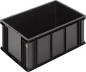 Preview: The image displays a rectangular, black plastic box. It has smooth walls, a flat top, and is slightly larger than a shoebox. Ideal for storing or transporting items.