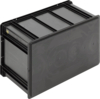 Preview: It is a rectangular, black plastic container with a flat top and side handles. The surface is smooth, with a small logo indentation.