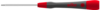 Preview: The image shows a flathead screwdriver. The handle is red and black, with a non-slip surface. The blade is made of metal and is pointed.