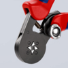 Preview: The image displays the interface of a tool, likely a pair of pliers or cutters. The head is black with a star-shaped indentation. The handle is red and blue.