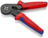 Preview: The image displays a red and blue crimping tool. The handles are ergonomically shaped, with a non-slip surface. There is a star symbol on the head. The tool is made of metal.