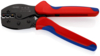 Preview: The image shows a pair of pliers with red-blue handles and a black, sturdy blade. They are likely used for crimping cables or wires.