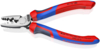 Preview: The image shows a red and blue pliers with ridged handles. The pliers have a flat, metallic tip and are suitable for gripping and cutting wires.