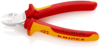 Preview: The image shows a red and yellow combination pliers with narrow, precise edges. The handles are ergonomically shaped and provide good grip. The brand "KNIPEX" is visible.