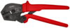 Preview: The image shows a red, ergonomically shaped pliers with a gray head. It is suitable for cutting and stripping wires. The pliers have two grippy, round handles.