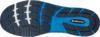 Preview: The image shows the sole of a sports shoe. It features a textured, black tread with blue and white accents. The design ensures good traction and durability.