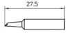 Preview: The image depicts an object resembling a pen, tapering to a point on one side. On the bottom, there is a measurement of 27.5 visible. The rest of the body is straight and cylindrical.