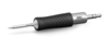 Preview: The image shows a screwdriver with a black, rubberized grip and a narrow, metallic tip. It has a sturdy, ergonomic shape for a good grip.