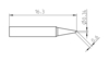 Preview: The image displays a technical drawing of an object with an elongated, tapering front end. Dimensions of 16.3 mm, 0.34 mm, and 0.6 mm are specified. The shape is precise and defined by lines.